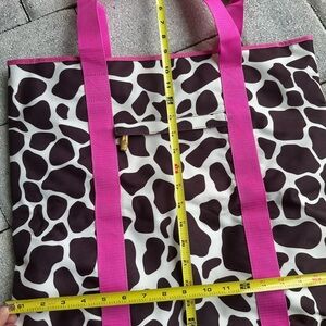 Joss Stylish Pink and Brown Tote Bag